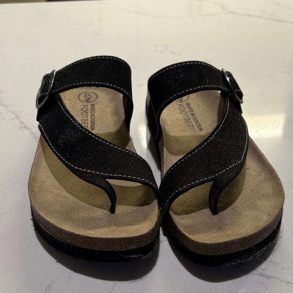 White Mountain Black Sandals with Buckle Worn once - Picture 2 of 6